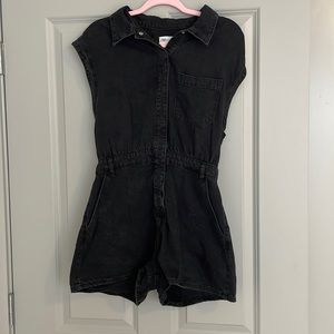 ZARA Black Jean Romper